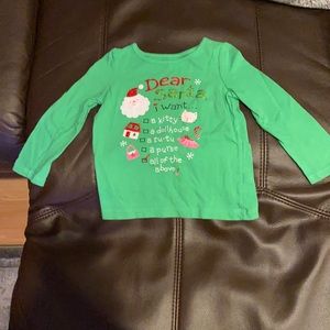 Glittery Dear Santa girl top.